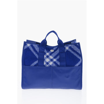 Burberry Wool Jacquard Bag with Outer Pockets