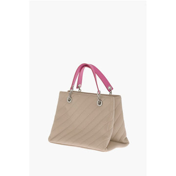 Off-White Quilted Leather JACKHAMMER Tote Bag with Contrasting Details