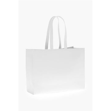 Off-White Leather DIAG HYBRID Tote Bag with Removable Shoulder Strap