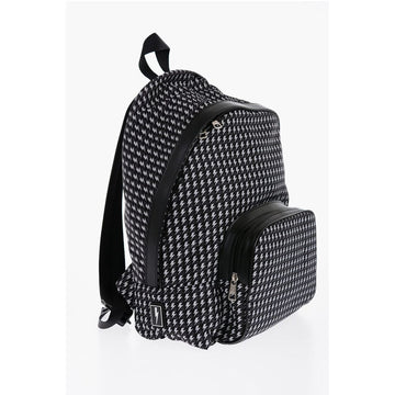 Neil Barrett All-Over Thunderbolt Printed Fabric Backpack