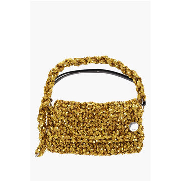 Jil Sander Knitted Shoulder Bag With Sequins
