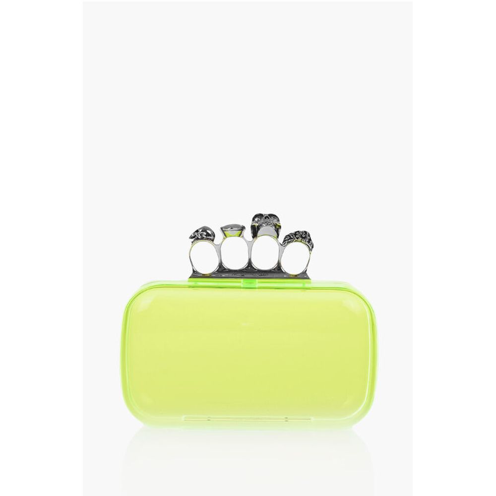 Alexander McQueen See-Through FOUR RING Hard Clutch Bag