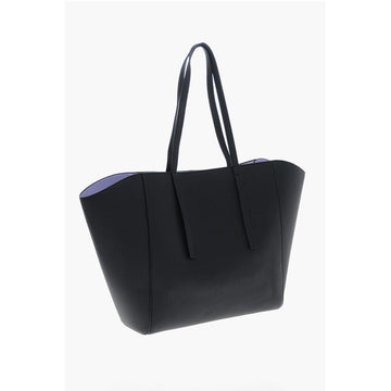 Versace JEANS COUTURE Textured Faux Leather Maxi Tote bag with Clout