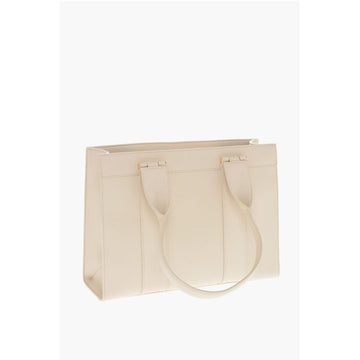 Moschino LOVE MOSCHINO Faux Leather Tote Bag with Logoed Bands