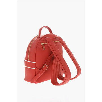 Moschino LOVE Faux Leather Backpack with Printed Contrasting Logo