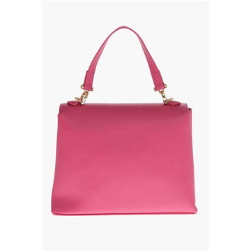 Moschino LOVE Saffiano Faux Leather Hande Bag with Removable Shoulder