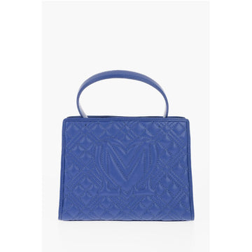 Moschino LOVE Quilted Faux Leather Bag with Removable Shoulder Strap