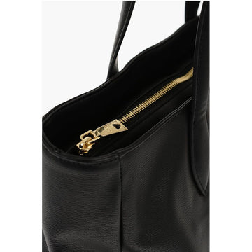 Moschino LOVE Faux Leather Tote Bag with Heart Shaped Pouch