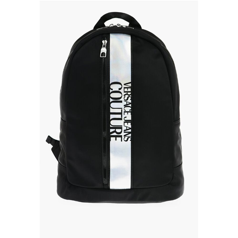 Versace JEANS COUTURE Nylon Backpack with Contrasting Logoed Detail