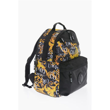 Versace JEANS COUTURE Baroque Patterned Fabric Backpack