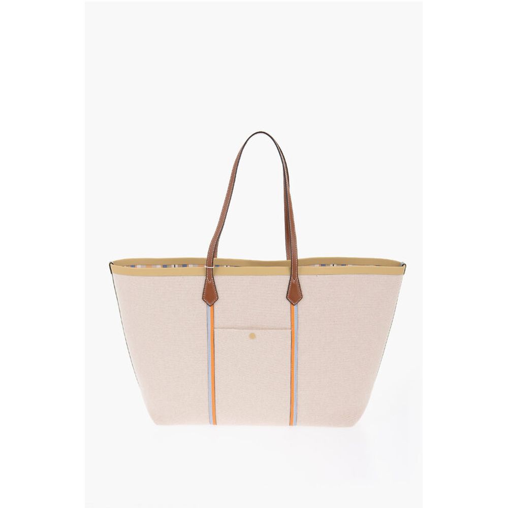 Tory Burch Oversize PERRY Tote Bag with Leather Trim