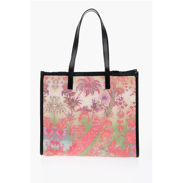 Etro Floral Patterned Tote Bag with Leather Trims