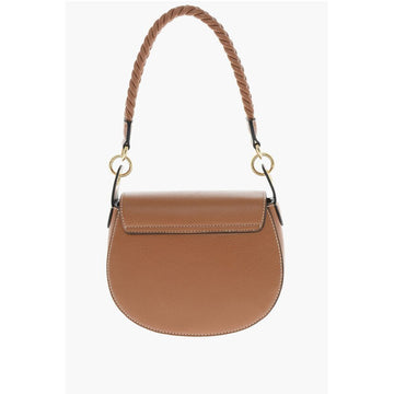Moschino LOVE Faux Leather Saddle Bag with Braided Details