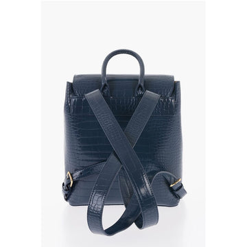 Moschino LOVE Crocodile Effect Faux Leather Backpack