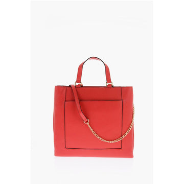 Moschino LOVE Faux Leather Rectangular Bag with Maxi Patch Pocket
