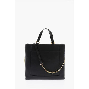 Moschino LOVE Faux Leather Rectangular Bag with Maxi Patch Pocket