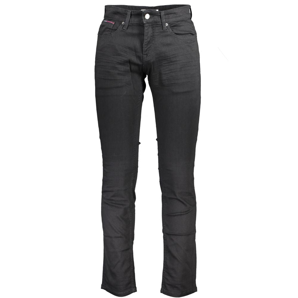 Tommy Hilfiger Black Cotton Jeans & Pant