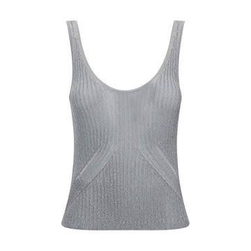 PINKO Metallic Knit Top
