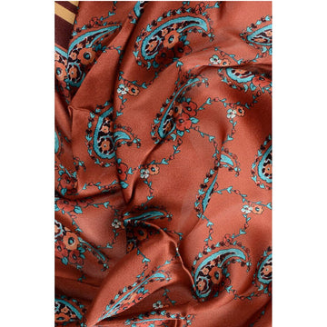Dsquared² Silk Foulard with Floral Paisley Motif