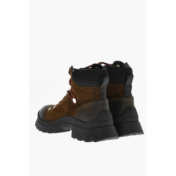Dsquared² Leather Vintage Effect BUBBLE Mountain Boots