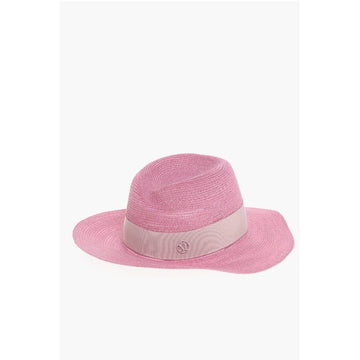 Maison Michel Hemp Fedora with Gros-grain Ribbon