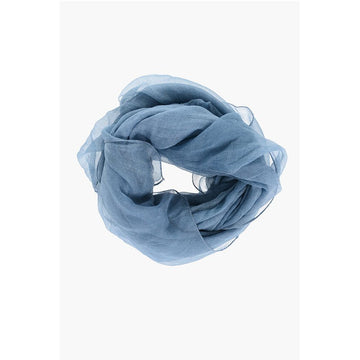 Ermanno Scervino Silk Stole with Embroidered Logo