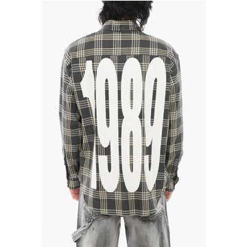 1989 Studio Cotton Flannel Shirt with Tartan Motif