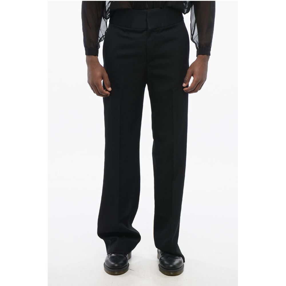 Valentino Virgin Wool Pants with Side Satin Bands