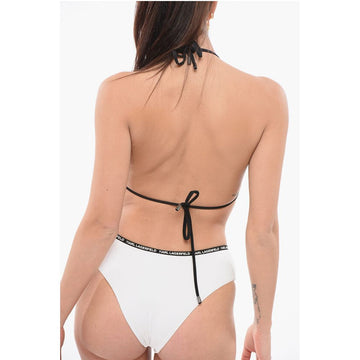 Karl Lagerfeld Printed Triangle Bikini Top