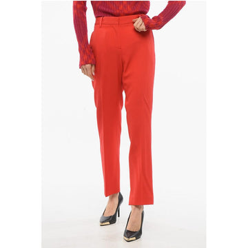 Burberry Wool Cropped Pants with Pleats