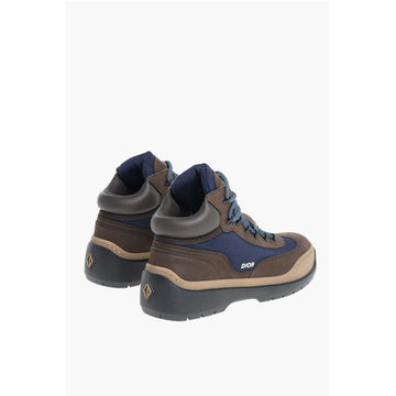 Dior Leather HIKING Booties with Canvas Inserts