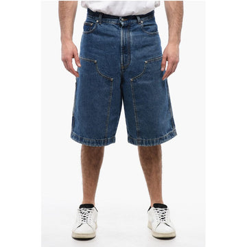 Palm Angels Multipocketed Mid Wash Denim Shorts