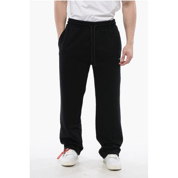 Off-White Embroidered BOOK Brushed Cotton Joggers