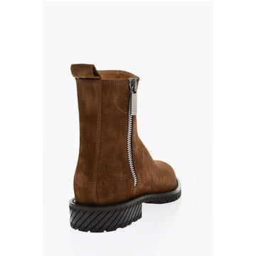Off-White Suede COMBAT Booties