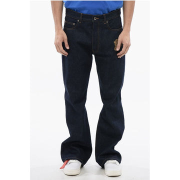 Off-White Embroidered Flare-Fit 90SLOGO Jeans