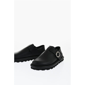 Jil Sander Leather Sandals With Buckle