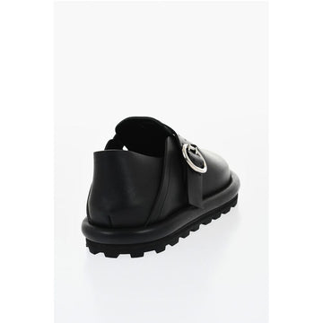 Jil Sander Leather Sandals With Buckle