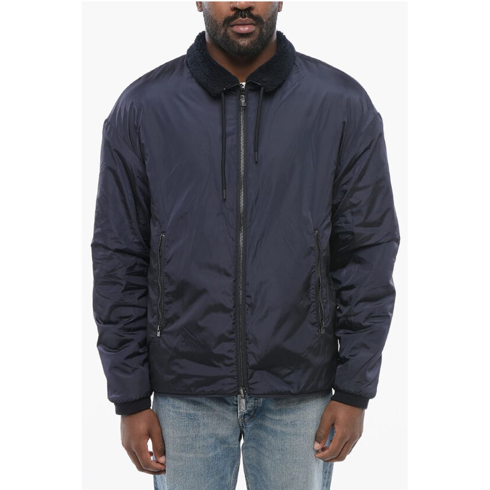 Armani EMPORIO Reversible Windbreaker with Sherpa Lining