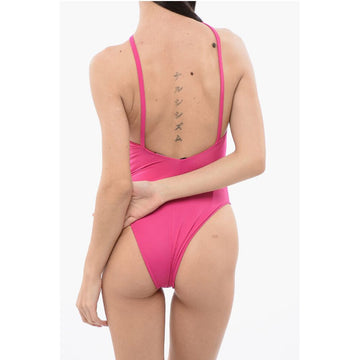 Versace One-piece Swimsuit with Medusa Criss-cross