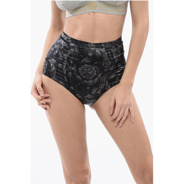 Versace High-waisted Slip with Barocco Motif