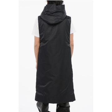 Rick Owens LUXOR Padded Long Vest with Hood