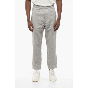 Armani EMPORIO 3-Pocketed Ribbed Wool Blend Pants
