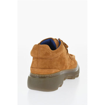 Burberry Suede Wallabee Shoes with Rubber Sole