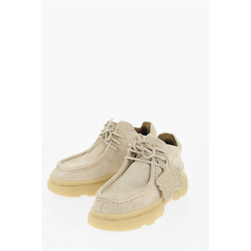 Burberry Suede Wallabee Shoes with Rubber Sole