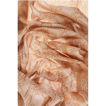 Max Mara Embroiderd Wool Silk and Linen ELEONOR Scarf