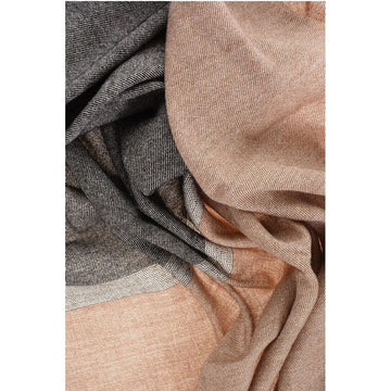 Max Mara Linen and Virgin Wool AEROSO Scarf with Fringes