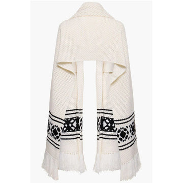 Max Mara Crochet Wool and Cashmere PEPLO Scarf