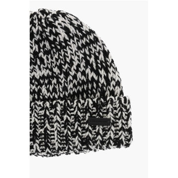 Saint Laurent Two-Tone Wool Beanie