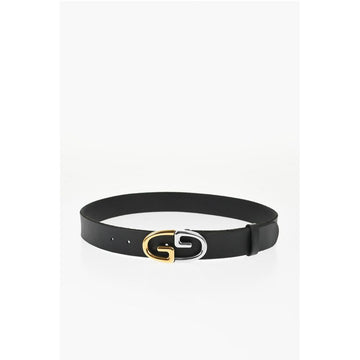 Gucci Leather Belt Belt with Monogram Buckle 35mm