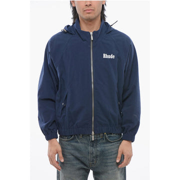 Rhude Nylon Jacket with Hood and 2-Pockets